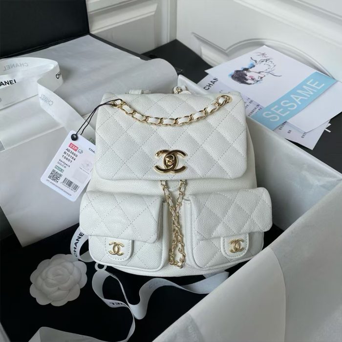 Chanel Caviar Double Pocket Backpack (Replica) - Image 4