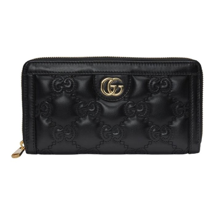 Gucci Unisex GG Marmont Zip Around Wallet Matelass¨¦ Leather£¨Perfect Replica£©