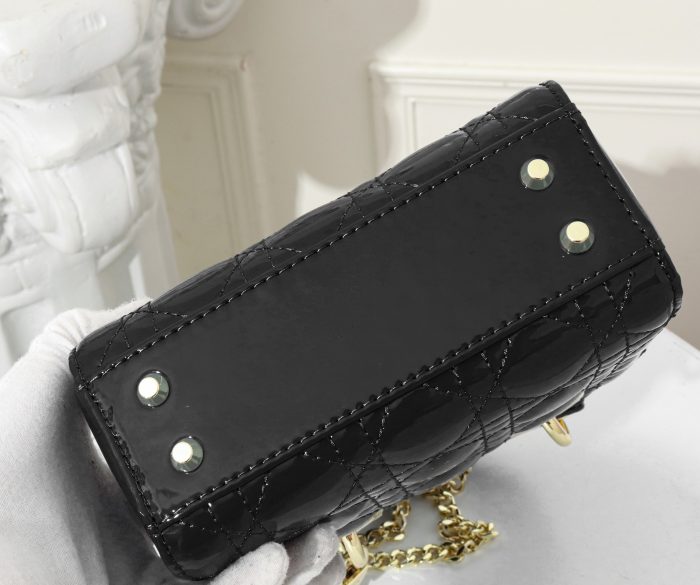 Dior Mini Lady Bag - Lacquered Calfskin (Perfect Replica) - Image 7