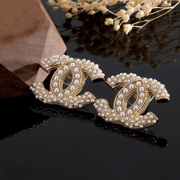 Chanel Chanel Classic Double C Pearl Stud Earrings - Image 2