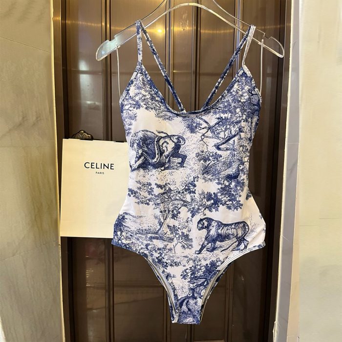 Dior Animal One-piece Swimsuit Swimwear(Perfect Replica)