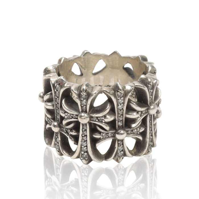 Chrome Hearts Diamond Cemetery Ring