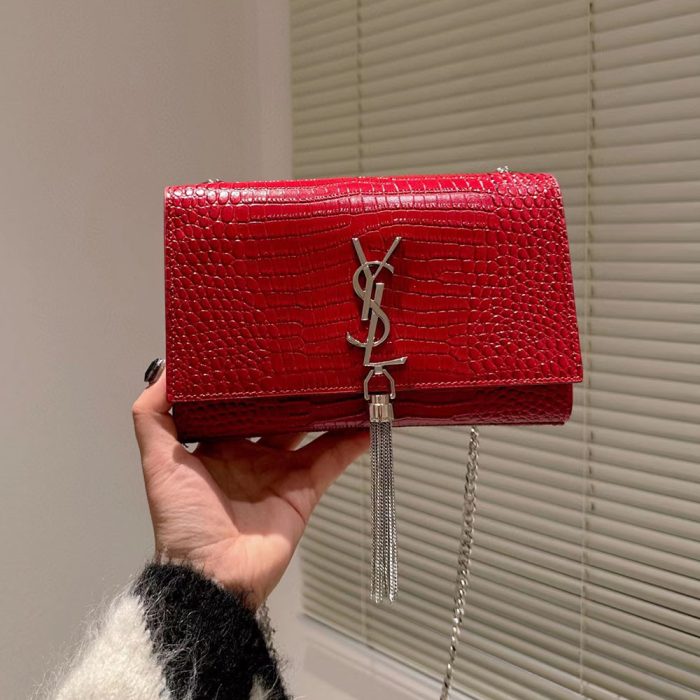 Saint Laurent YSL Kate Tassel Crocodile Leather Bag (Perfect Replica) - Image 8