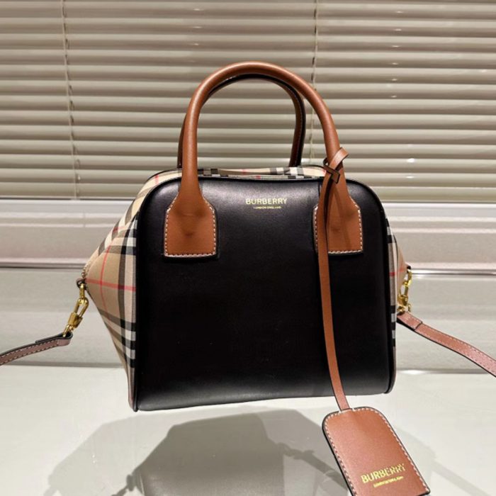 Burberry Bowling Handbag Bag Small(Perfect Replica) - Image 5