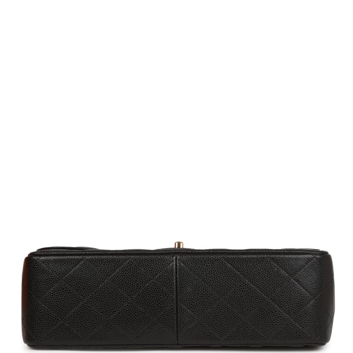 CHANEL Caviar Quilted Jumbo Double Flap Black 30CM(Perfect Replica) - Image 7