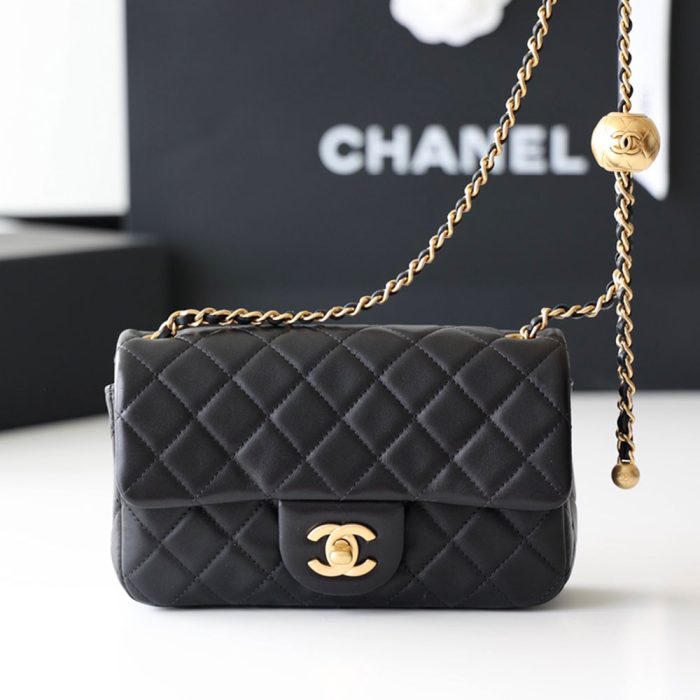 Chanel CF Calfskin Golden Ball 20CM(Perfect Replica)