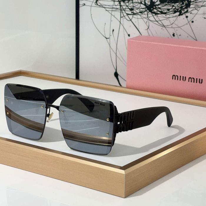 MIU MIU Mirror leg Logo Decoration Sunglasses Top quality (Perfect Replica) - Image 3