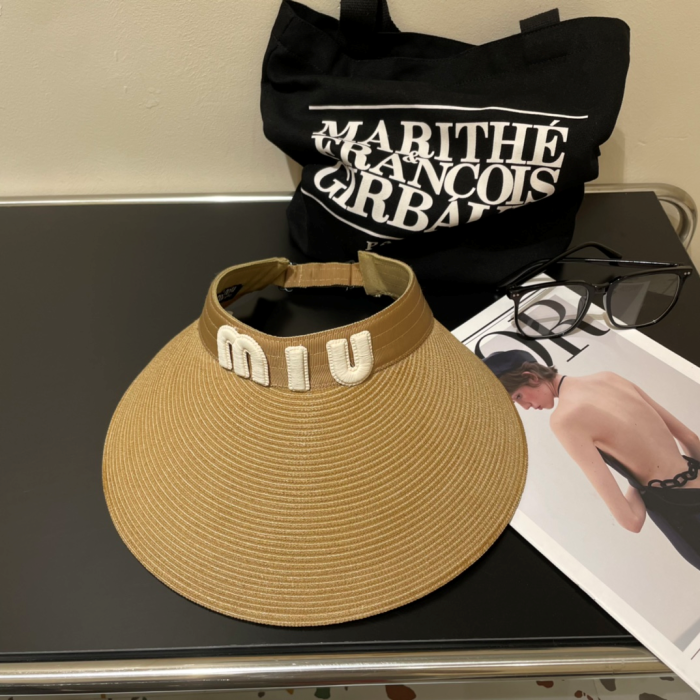 Miu Miu Empty Top Sun Hat Sunhat (Perfect Replica) - Image 2