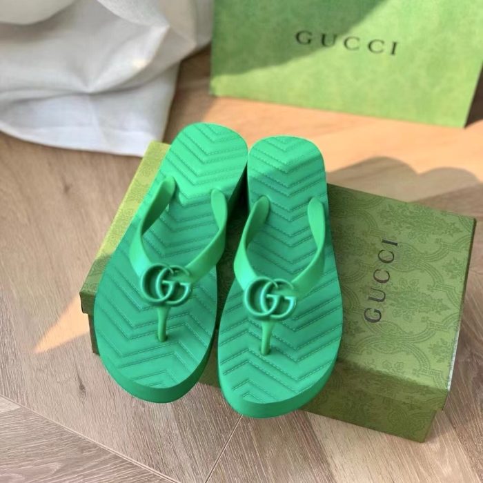 Gucci Shoes V-shaped toe clamp Band drill Slide Sandal (Perfect Replica) - Image 8