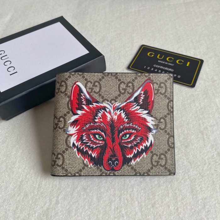 Gucci Unisex GG Supreme Printed Short Wallet£¨Perfect Replica£©