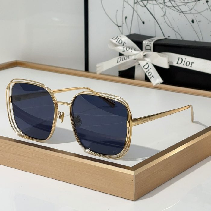 Dior Gold Metal Gold Frame Fashion sunglasses Top quality (Perfect Replica) - Image 7