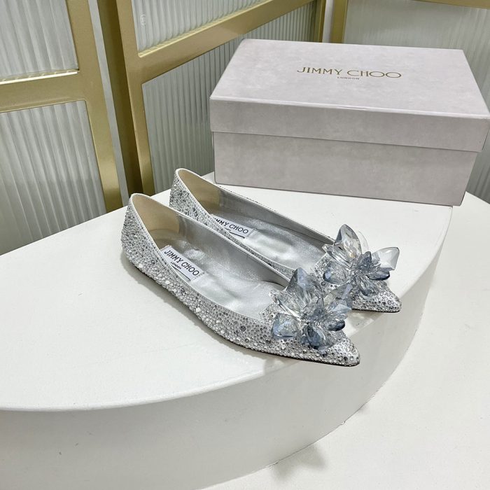 Jimmy Choo Allure Crystal Point Slide Sandal (Perfect Replica)