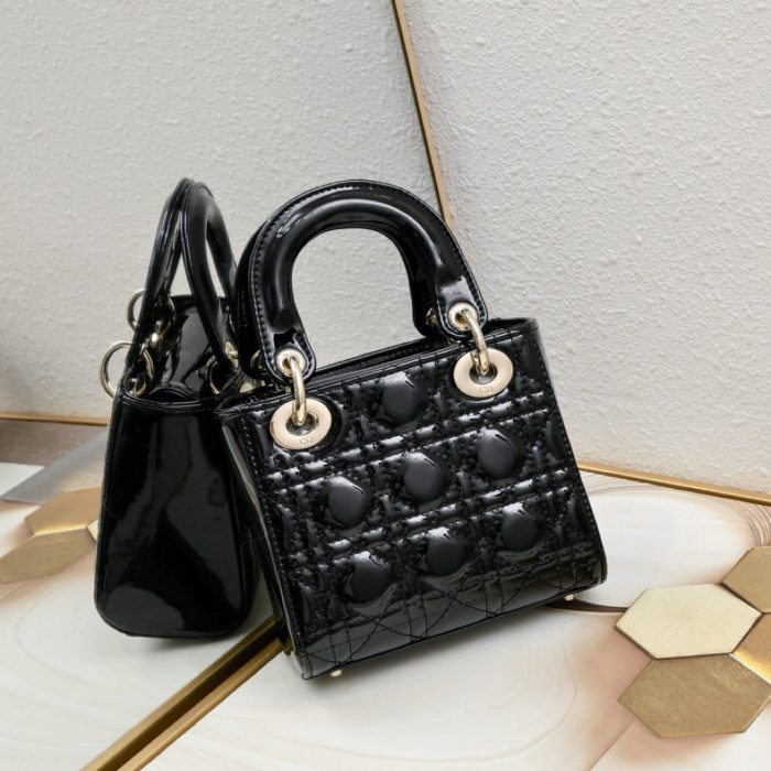 Dior Mini Lady Bag - Lacquered Calfskin (Perfect Replica) - Image 5