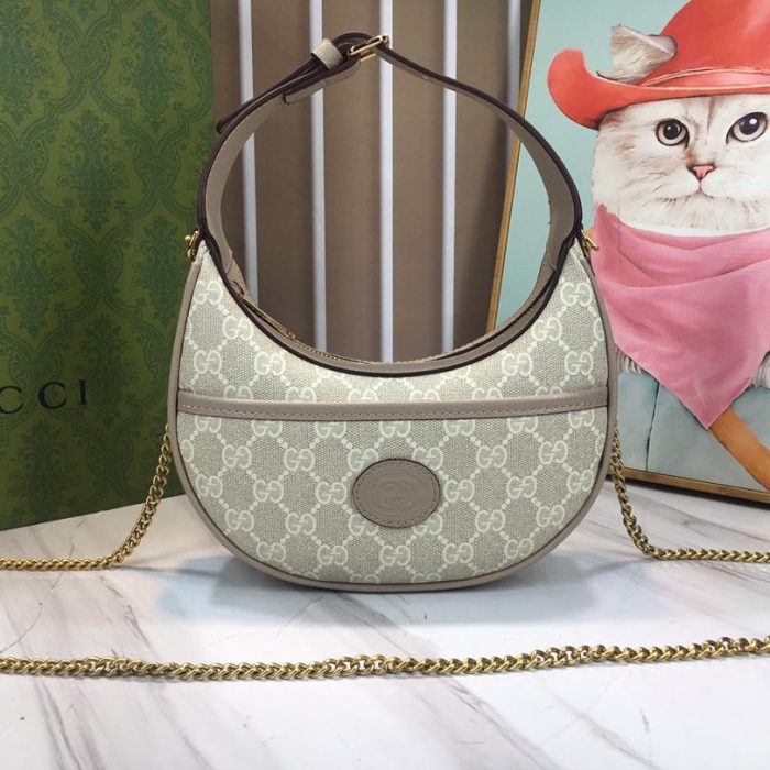 Gucci Marmnt Half Moon Shoulder Bag(Perfect Replica) - Image 8