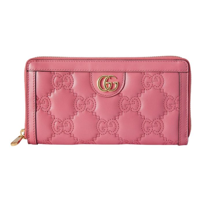 Gucci Unisex GG Marmont Zip Around Wallet Matelass¨¦ Leather£¨Perfect Replica£© - Image 4