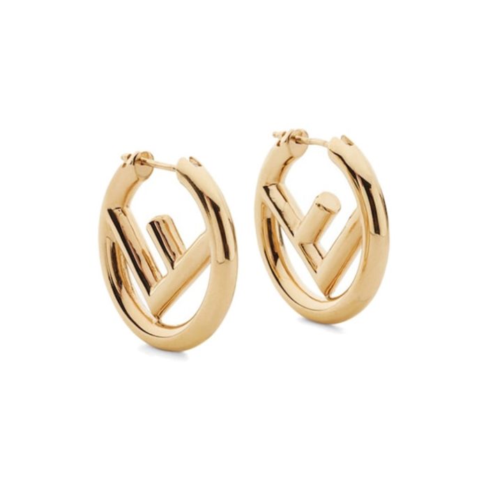 Fendi hollow letter earrings - Image 2