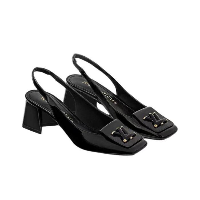 Louis Vuitton LV Half a Pack of Horseshoe Heels Slide Sandal (Perfect Replica) - Image 2