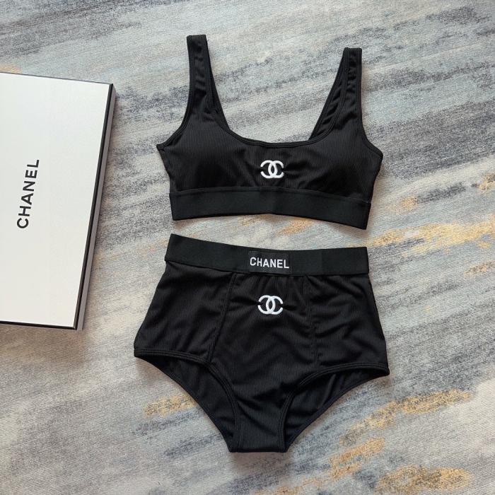 Chanel Two-piece Swimsuit Swimwear(Perfect Replica)