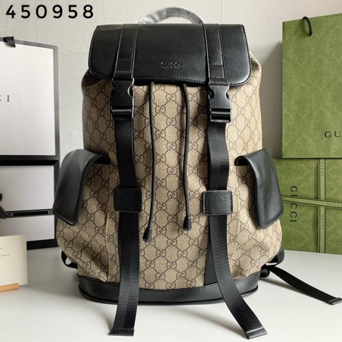 Gucci Striped Webbing Backpack (Perfect Replica) - Image 5