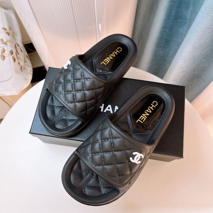 Chanel Shoes Flat Slippers Slide Sandal (Perfect Replica)