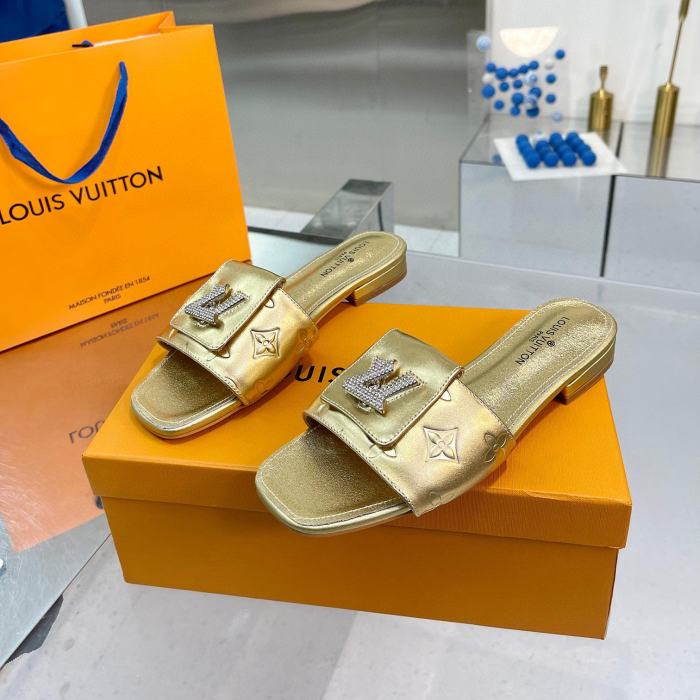 Louis Vuitton LV Comfortable Leather Flip-fFops Slide Sandal (Perfect Replica) - Image 9