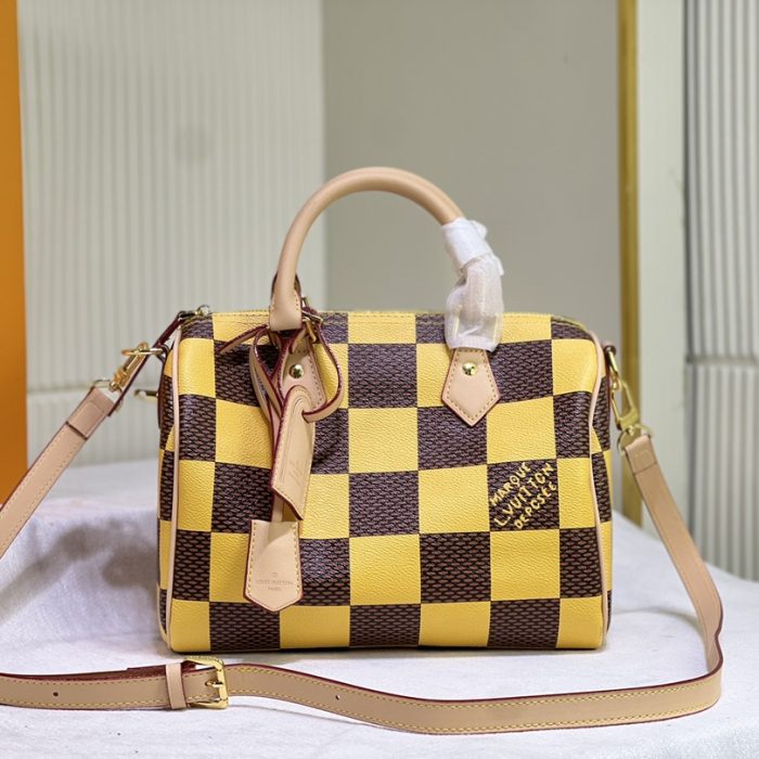 Louis Vuitton LV Speedy 25 Checkerboard Shoulder Bag Handbag (Perfect Replica)