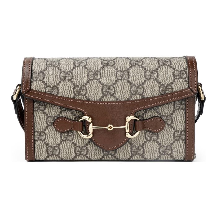 Gucci Horsebit 1955 Canva&Leather Shoulder Bag(Perfect Replica) - Image 2