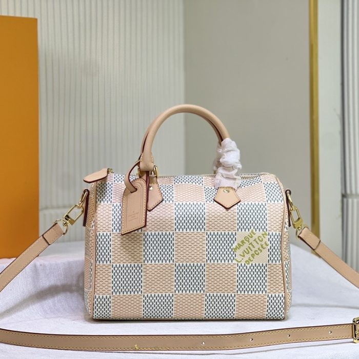 Louis Vuitton LV Speedy 25 Checkerboard Shoulder Bag Handbag (Perfect Replica) - Image 7