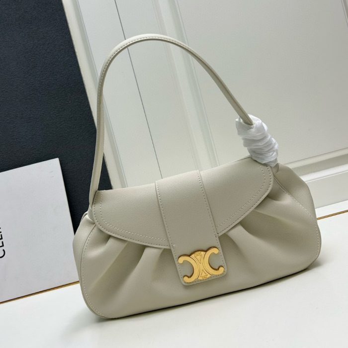 Celine Pebbled Leather Shoulder Bag (Perfect Replica) - Image 7