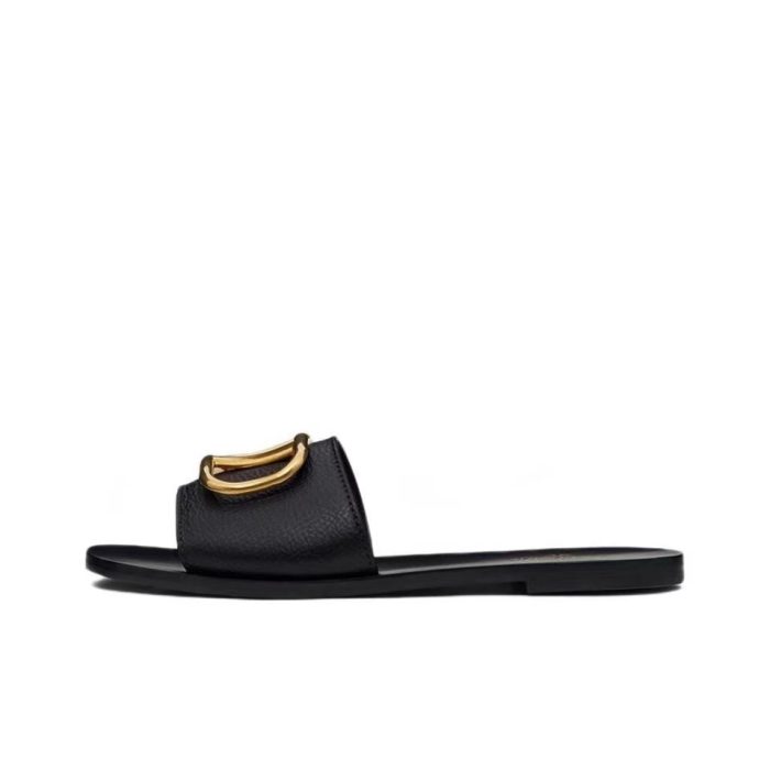 Valentino Leather Casual Fashion Flip-Flops Slide Sandal(Perfect Replica) - Image 3