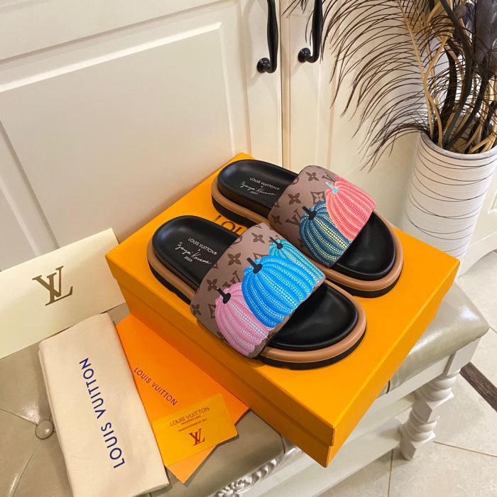 Louis Vuitton LV Pillow Yayoi Kusama Slide Sandal(Perfect Replica)