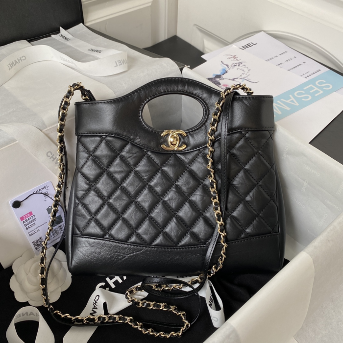 Chanel C31 Shopping Black Calfskin LGHW (Perfect Replica) - Image 4