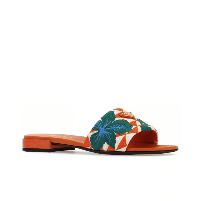 Prada Open-toed Flip-flops With Round Heads Slide Sandal (Perfect Replica) - Image 2