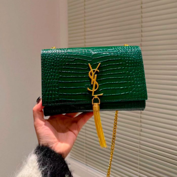 Saint Laurent YSL Kate Tassel Crocodile Leather Bag (Perfect Replica) - Image 9