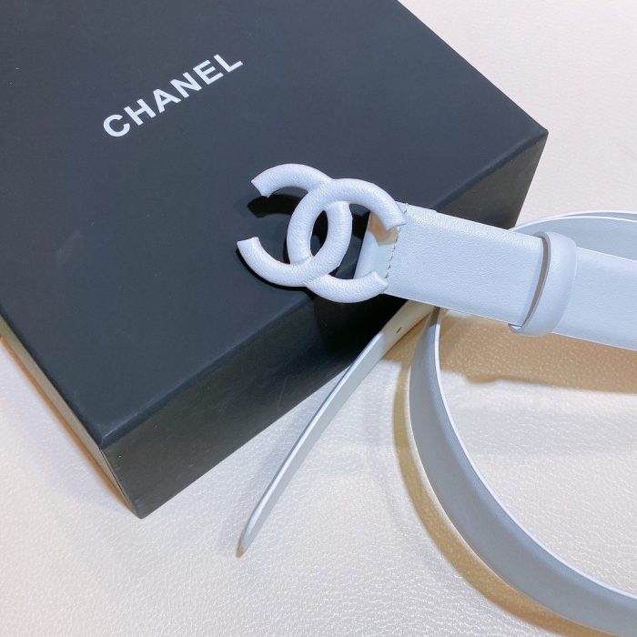 Chanel Belt With Double C Buckle White White-Toned Hardware Women Belt 30MM - Image 2