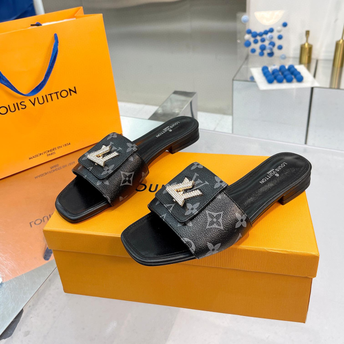 Louis Vuitton LV Comfortable Leather Flip-fFops Slide Sandal (Perfect Replica) - Image 3