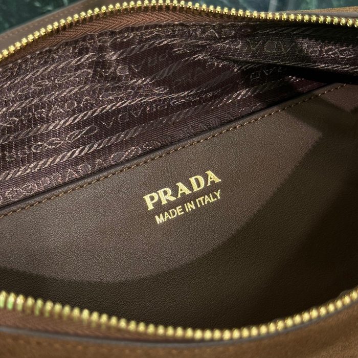 Prada Darling Suede Handbag 10A quality 1BE078(Replica) - Image 8