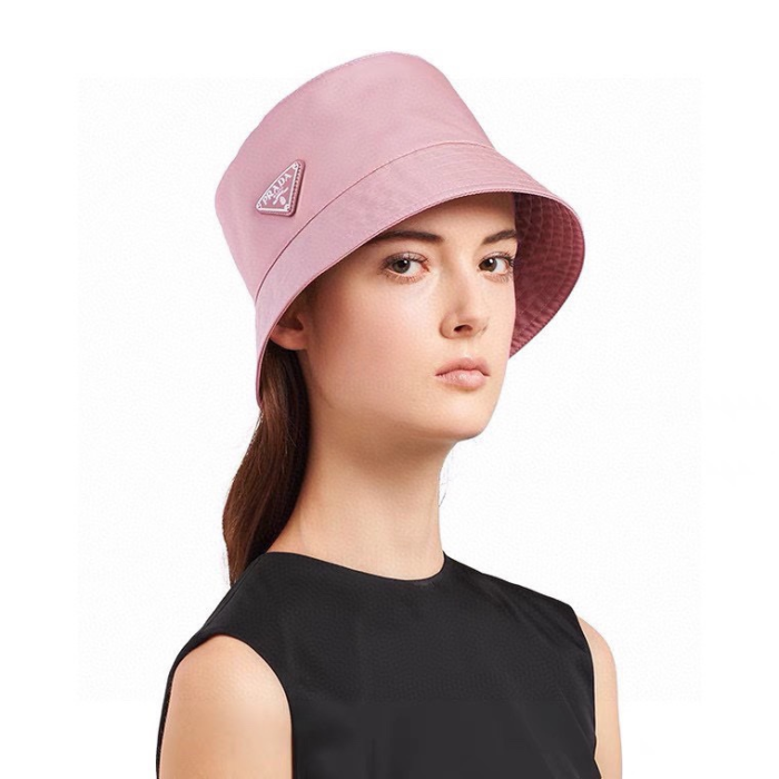 Prada Flat Top Classic Triangle Labeled Iron Fisherman's Hat Sunhat (Perfect Replica) - Image 2