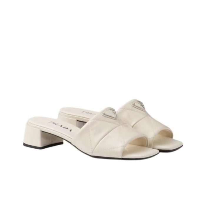 Prada Comfort Goes With Everything 3.5CM Thick Heel Sandals Slide (Perfect Replica) - Image 2