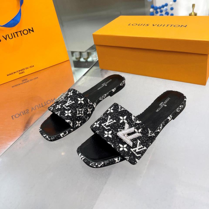 Louis Vuitton LV Flat Flat Flip-flops Slide Sandal (Perfect Replica)