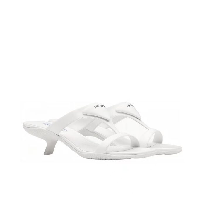 Prada Polished Leather Sandals Slide (Perfect Replica) - Image 2