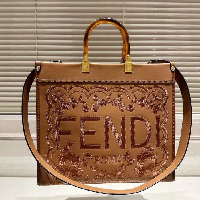 FENDI Sunshine Flower Embroidery Bag Medium(Perfect Replica) - Image 7