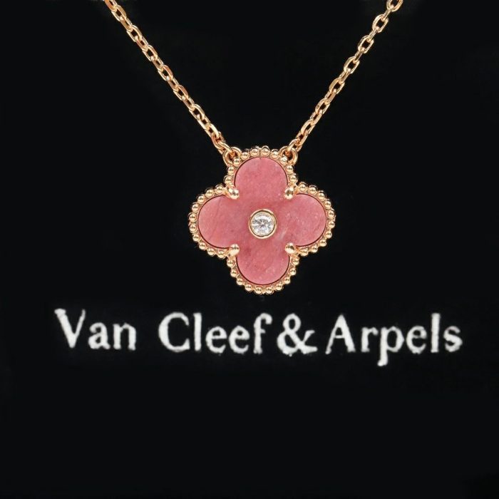 Van Cleef&Arpels VCA alhambra Natural rhodonite Necklace - Image 2