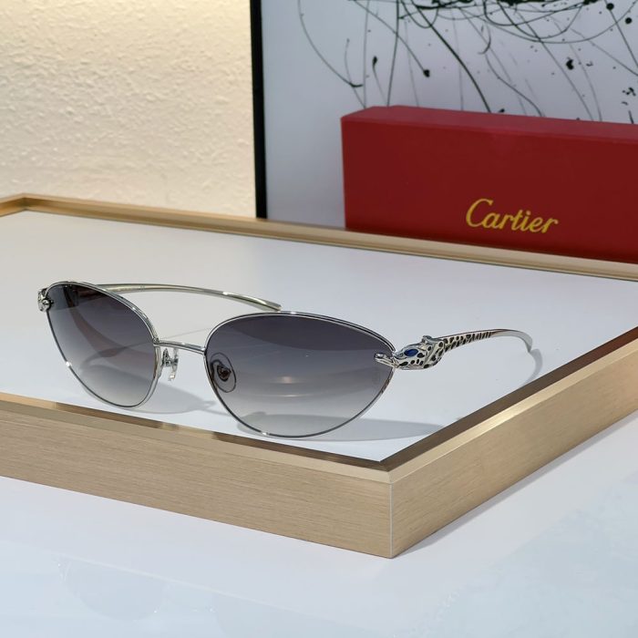 Cartier Metal Cutout Frame Sunglasses Top quality (Perfect Replica) - Image 3