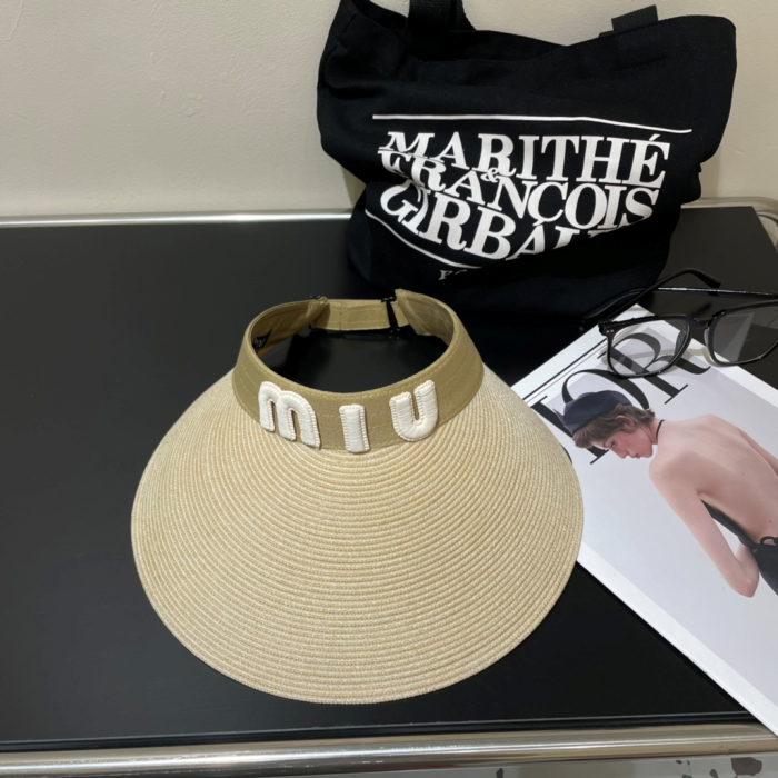 Miu Miu Empty Top Sun Hat Sunhat (Perfect Replica) - Image 3