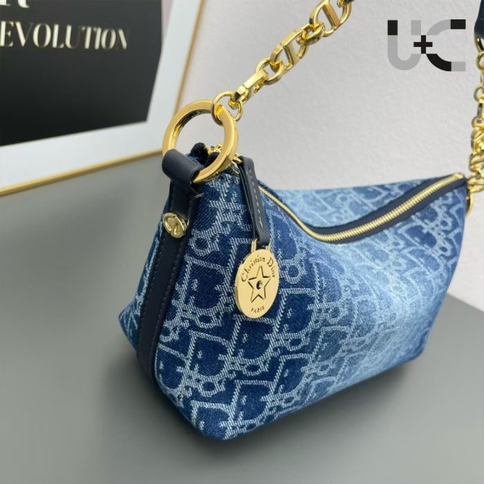 DIOR Oblique Star Hobo Denim Bag (Perfect Replica) - Image 6