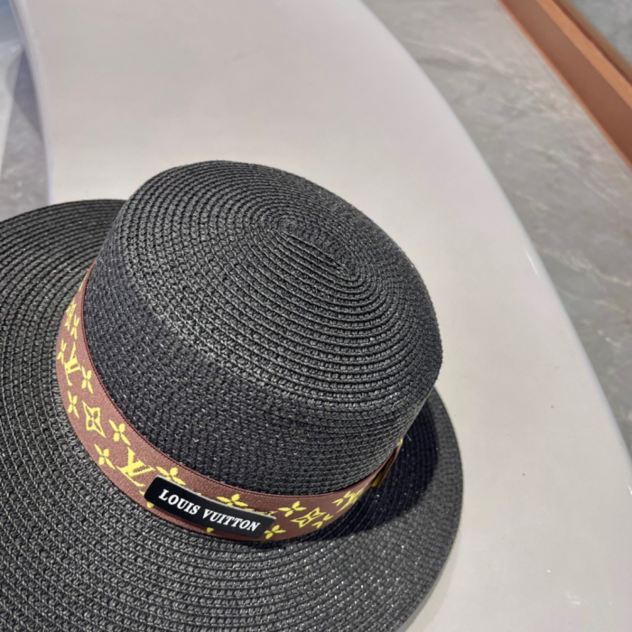 Louis Vuitton LV Flat Straw Beach Hat Sunhat (Perfect Replica) - Image 6