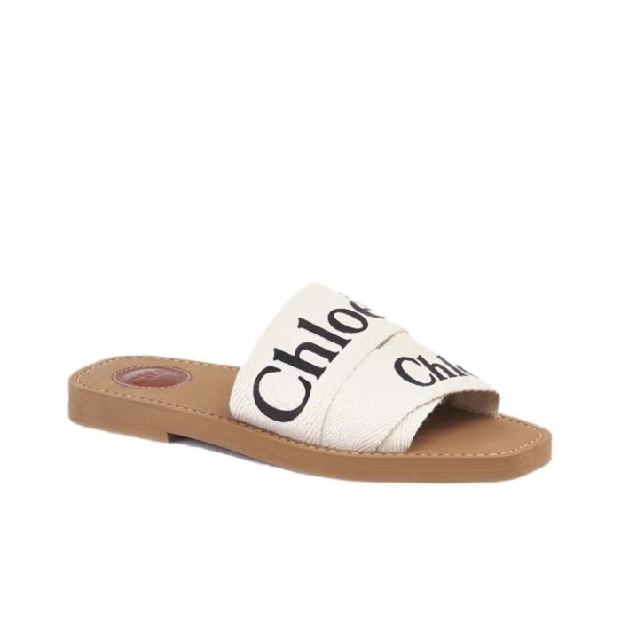 Chloe Woody Flat Mule Slide Sandals (Perfect Replica) - Image 2