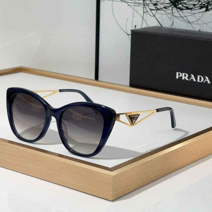 Prada Mirror leg Hollowed Out Stereoscopic Logo sunglasses Top quality (Perfect Replica) - Image 3