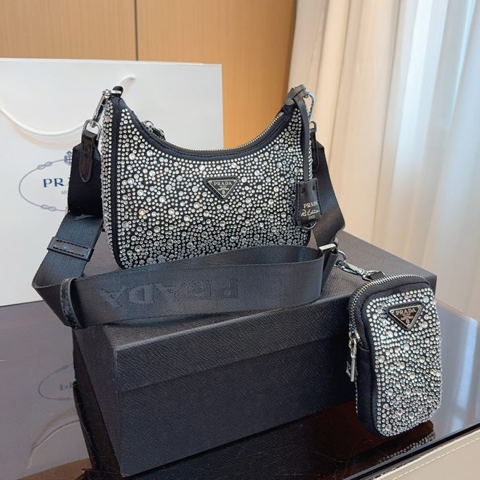 Prada Re-Edition Crystal Shoulder Messenger Bag (Perfect Replica) - Image 4